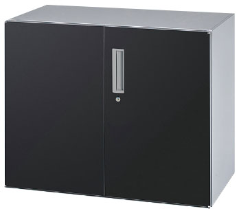 書庫 H1050mm拡大画像 役員家具ブラックシリーズ 書庫 H700mm