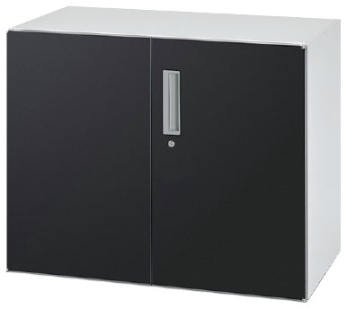 書庫H700拡大画像 役員用家具ブラック&ホワイトシリーズ書庫H700