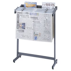 新聞架マガジンラック付 ネジ式ホルダー3本 NREタイプ AC385300Z