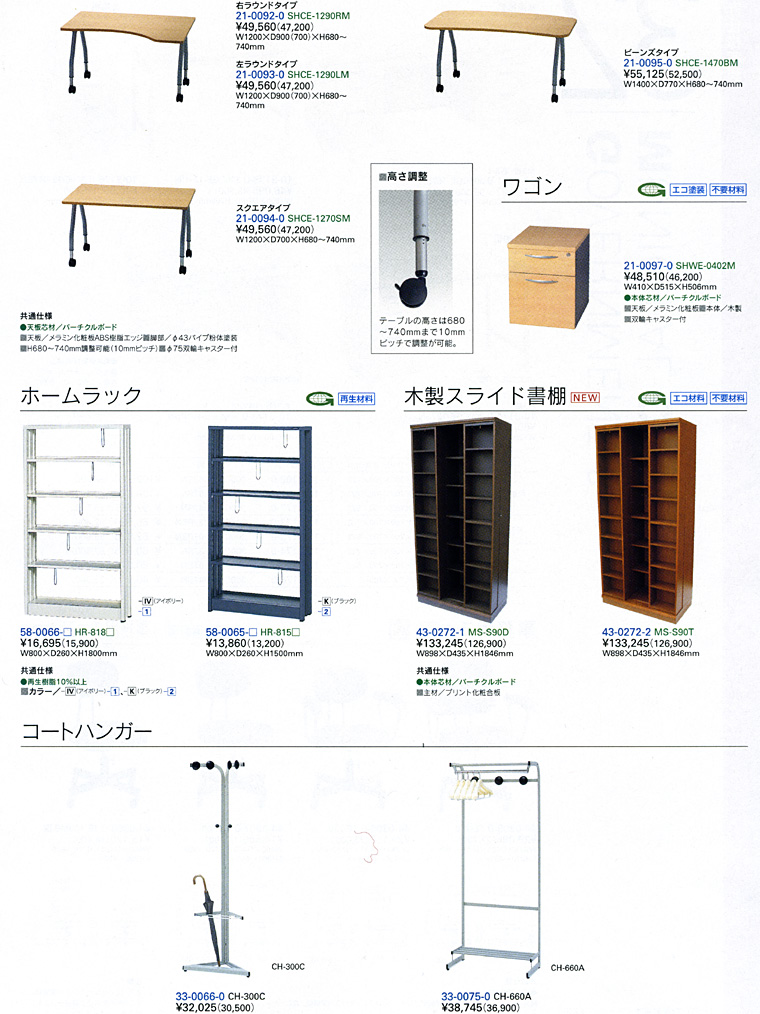SOHO�p�Ƌ�@�ؐ��X���C�h���I�E���b�N �ؖڃf�X�N�Ɩؖڏ��ɂ��Z�b�g�łǂ����B ���b�V�����b�N,�R�[�g
