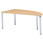 OA対応テーブル 1/4楕円型　ミーティングテーブル MTN13410T
